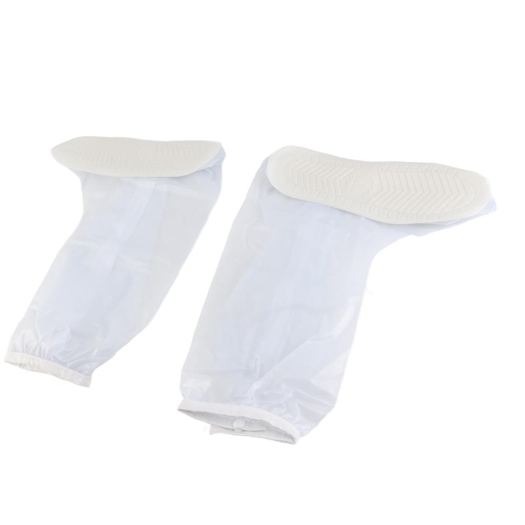 Прозрачный чехол для обуви до колена, водонепроницаемый чехол для обуви многоразового использования с боковой молнией для мужчин