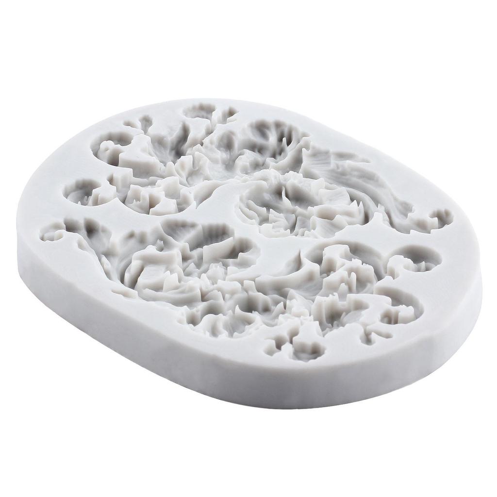 Силиконовая форма в стиле барокко, кружевная рамка со свитками, формы для мастики, инструменты для украшения торта, тематический торт, десерт, декорированная форма для шоколада и конфет