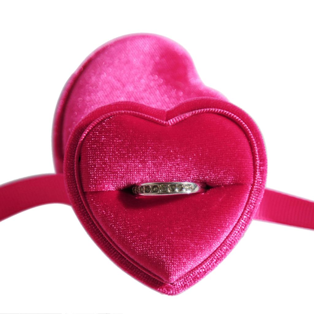 Delicate Jewelry Storage Container Unique Heart Shaped Jewelry Box with Velvety Interior for Rings Storage and Display