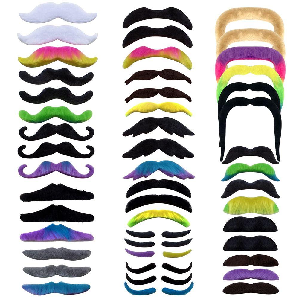 Stickers Set Masquerade Party Self Adhesive for Kids and Adults Fake Mustache Set Fake Beards