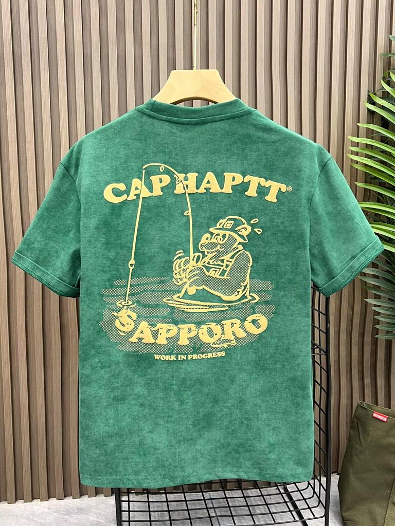 Мужская летняя футболка с короткими рукавами и графическим принтом 2024 года — свободный повседневный топ от New American Fashion Brand