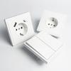 Европейская розетка Schuko с портами USB и USB-C, 16A, заземленная, встраиваемая в стену – Стандарт Германии Steckdose Польши