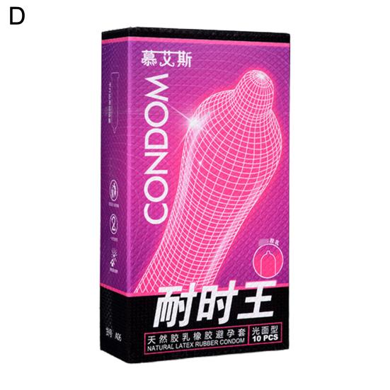10Pcs/Box Sexual Condoms Bouncy Particles Safe Elasticity Fun Enhanced Pleasure Creative Natural Latex Rubber Condom for Bedroom