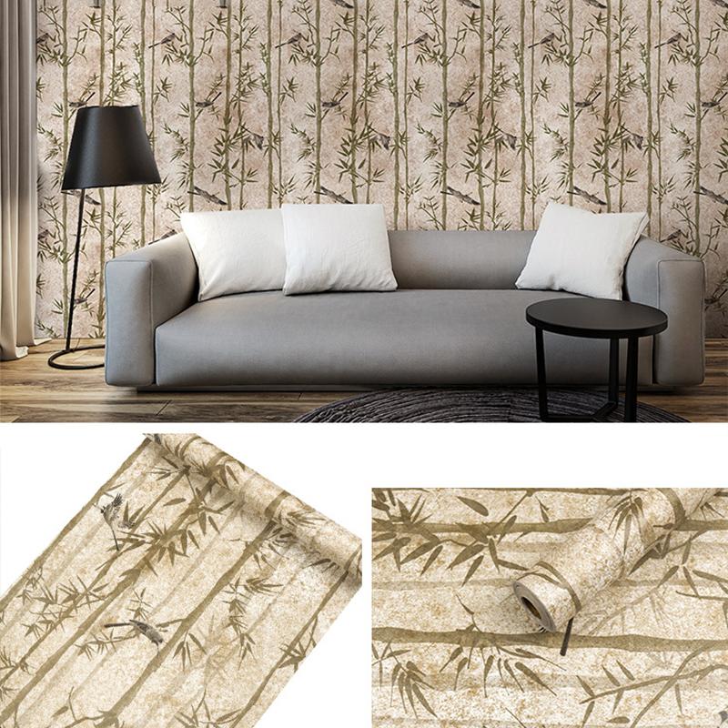 10 метров самоклеящиеся ПВХ бамбуковые обои шириной 45 см художественные обои для домашнего ремонта фон декор настенные наклейки