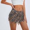 Sequin Skirt Glitter Skirt Women's Elastic Waist Glitter Skirt With Women's Sequin Skirt Glitter Skirt Elastic Waist Skirt A-line Hip Skirt