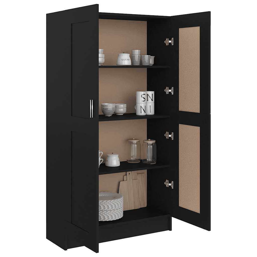 Bookshelf Black 82.5 x 30.5 x 150 cm Particleboard