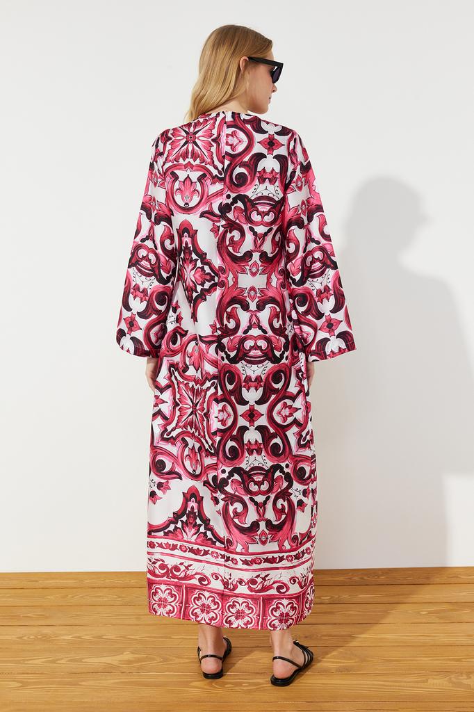 Женская мода новое вечернее платье в хиджабе синее атласное вечернее платье с этническим рисунком