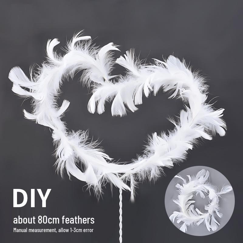 10 шт. Крылья ангела из перьев, сердечко, украшения для торта