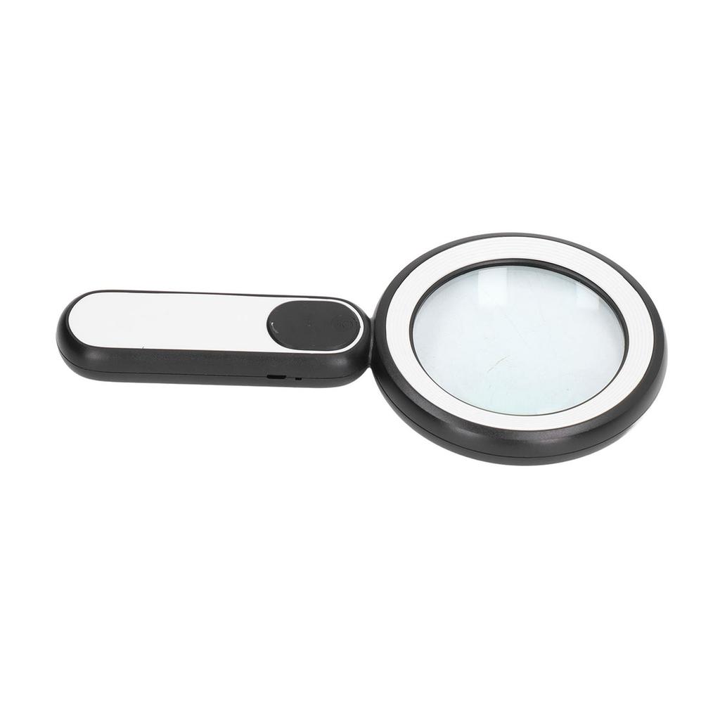 Handheld Magnifying Glass 20X Optical Magnifier with 21 LED Lights USB Charging Touch  