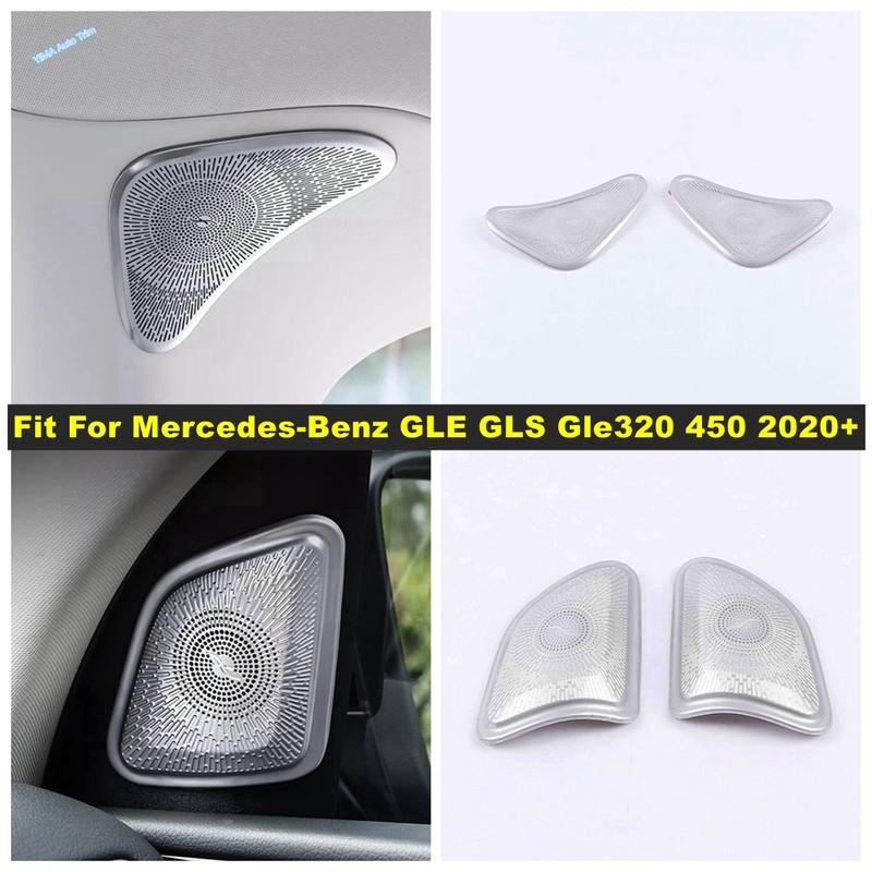 Silver For Mercedes-Benz GLE GLS Gle320 450 - Car Inner Window Pillar A Stereo Speaker Audio Loudspeaker Accessories