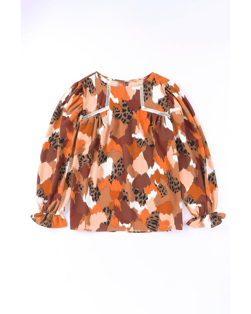 Azura Exchange Блузка с длинным рукавом и принтом