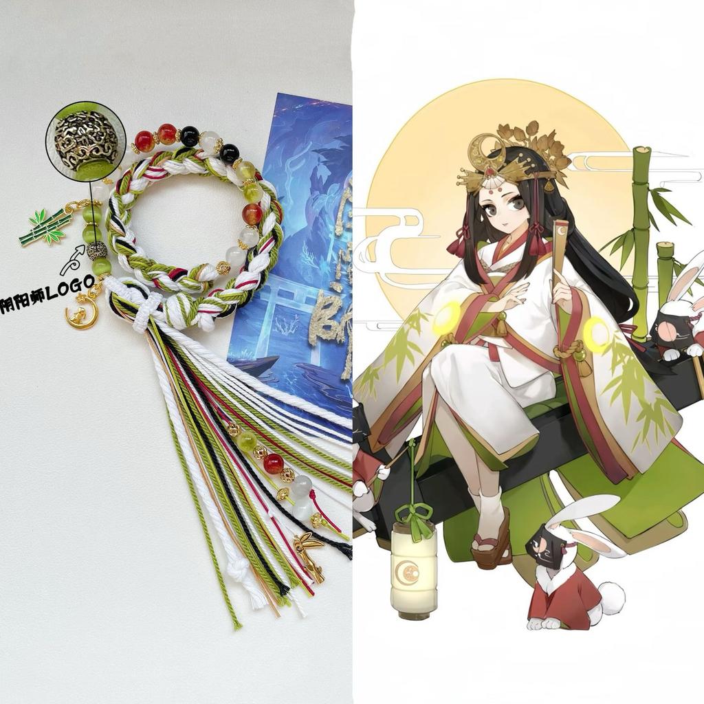 [Двухслойный браслет из бусин в тематике Onmyoji с дизайном Tsukuyomi Momiji Tengu Rebirth]