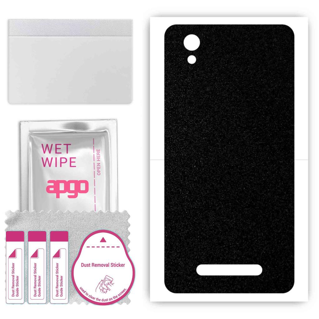 apgo Защитная наклейка на заднюю панель, совместимая с ZTE Blade A5 (2019), Оберточная пленка, фольга, винил — узор матовый черный