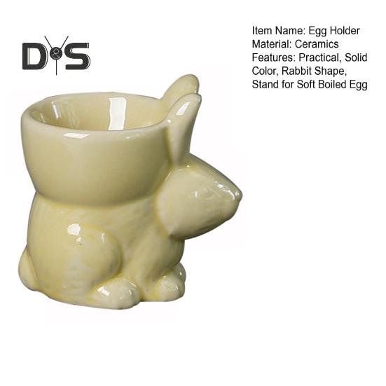 Ceramic Rabbit Egg Cup Bunny Egg Holder Breakfast Table Decor Egg Stand for Soft Boiled Egg Kitchen Utensils Easter Decoration