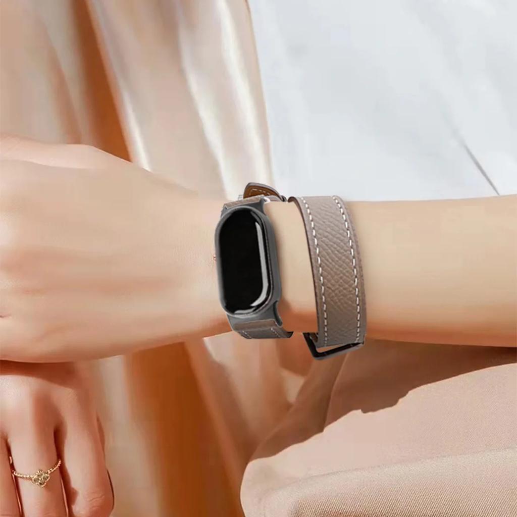 Для Mi Band 8 Ремешок Кожаный ремешок Для Xiaomi Mi Band 9 Ремешок на запястье Correa Часы Замена Miband 9 NFC Спортивный браслет Pulseira