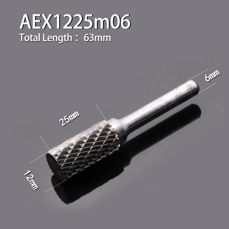 Вращающийся напильник из вольфрамовой стали 1 шт., паз для буля с лезвием сверху, цилиндрическая фреза из твердосплавного сплава, тип колонны 3-16 мм