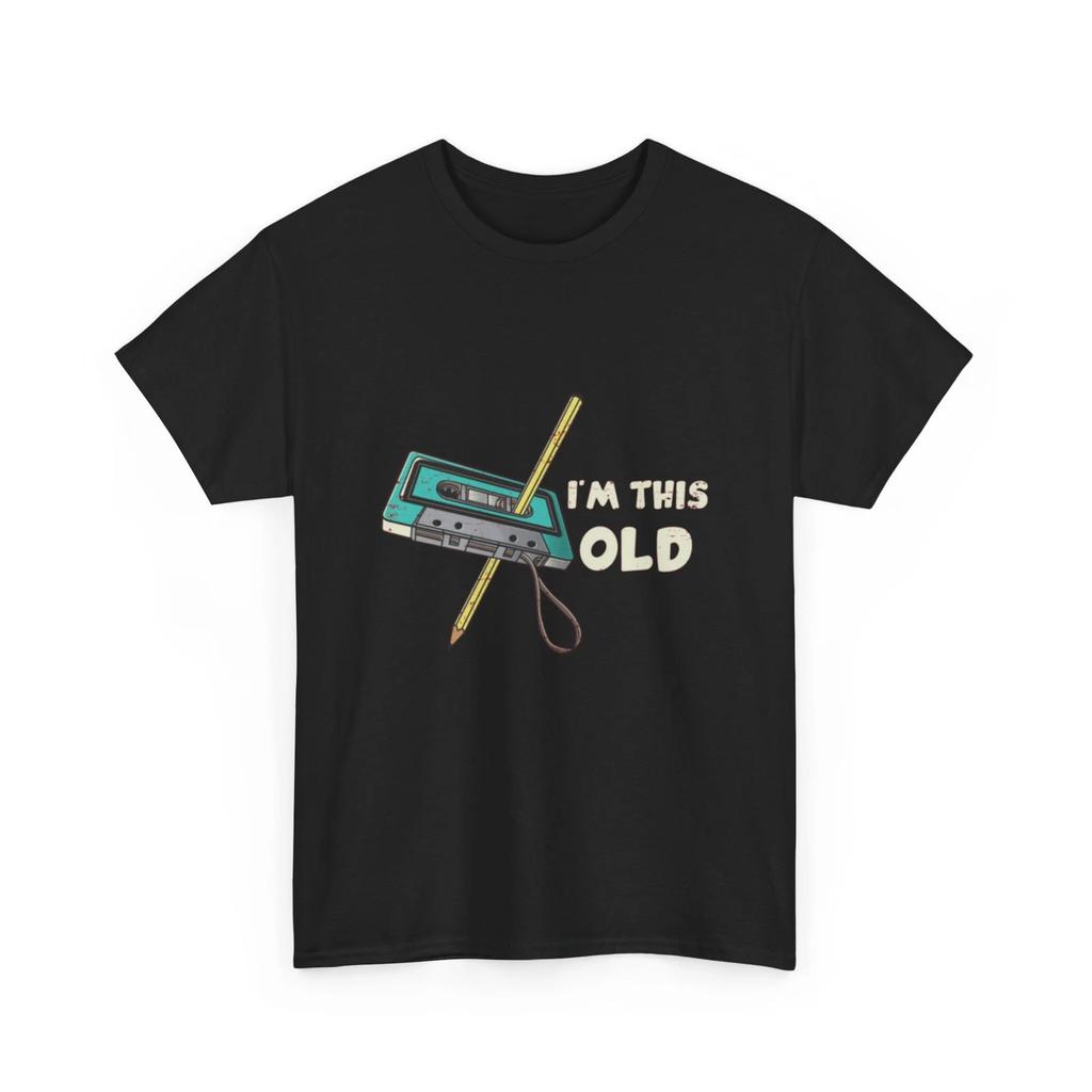 I’M This Old T-shirt Tops Tees Unisex | Cassette & Pencil Shirt | I'M This Old Shirt