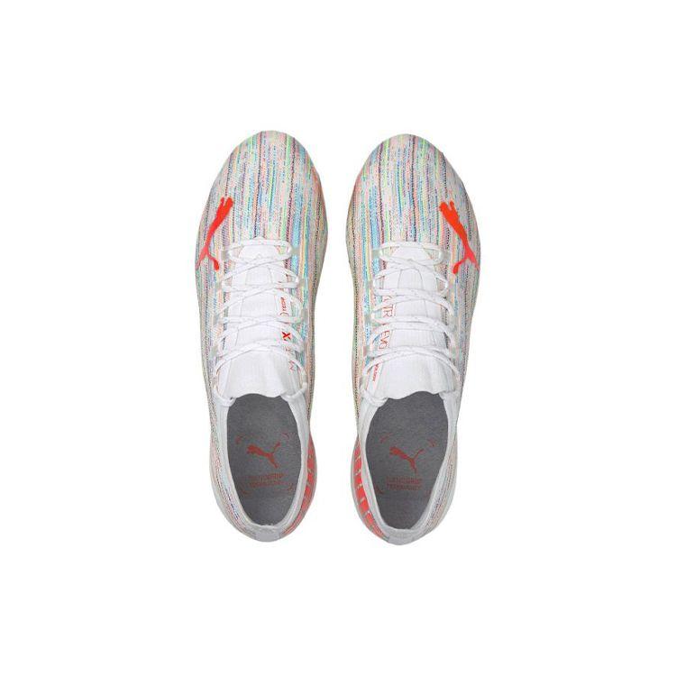 Puma Мужские кроссовки Ultra 1.2 FG AG White Red Blast Multi-Color Silver 106299-04