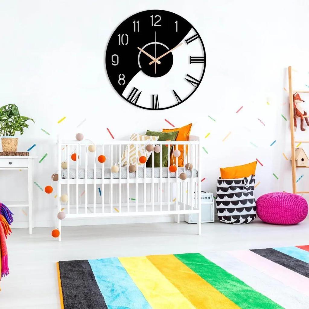 Stylish Metal Analog Wall Clock for Living Room, Office, Kitchen, Home and Hall | Antique Fancy Big Size Modern Wall Watch for Home Decor (60CM)