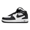 Nike Детские кроссовки Stussy x Air Force 1 Mid PS черно-белые DN4158-002