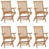Day and Night - Day and Night Folding Garden Chairs 6 Units Solid Teak Wood