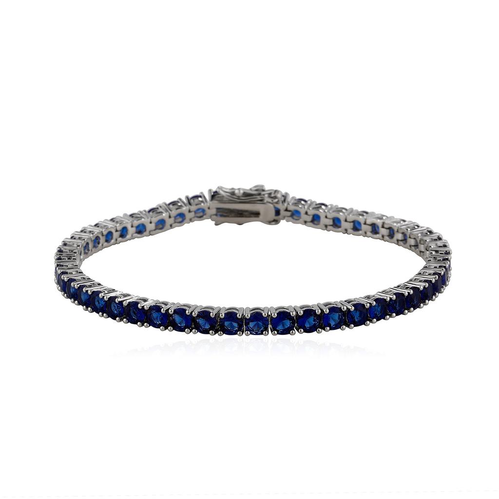 4mm Iced Out Single Row Colorful CZ Tennis Bracelet Brass Rhodium Plated Fashion Jewelry for Women Gift
