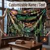 Floral Garden Theme Throw Blanket Custom Name Text Personalized Blanket Soft Cozy Blanket for Home Sofa Bed