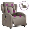 VidaXL Fauteuil de massage inclinable électrique Taupe Tissu 3204478