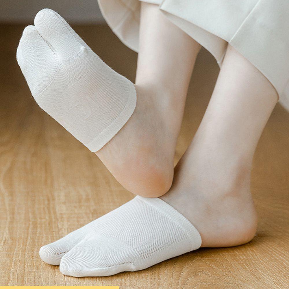 Color Cotton Forefoot Socks Invisible Women Hosiery Split Toe Socks Half Palm Socks Two Toe Socks