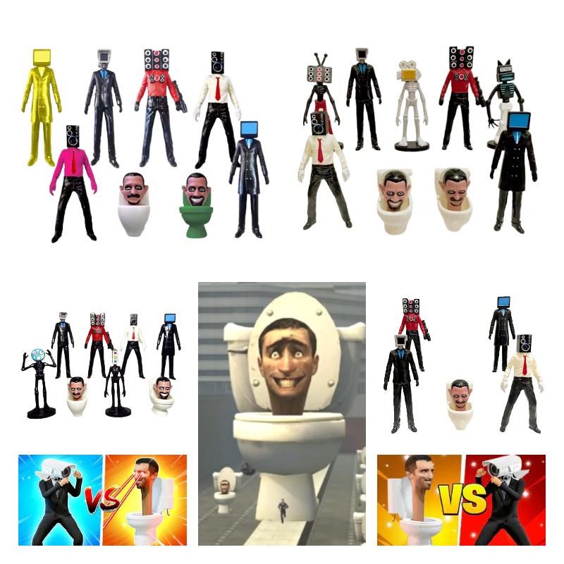 Высококачественный ПВХ 2,5-4,5 дюйма Туалетный Человек против Человека-Наблюдателя Фигурка Модель Украшение
