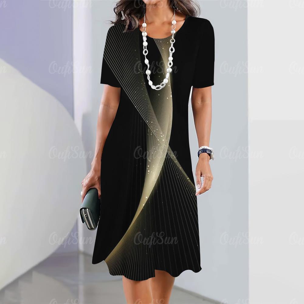 Модные летние платья для женщин 2023 года, сексуальные вечерние платья, повседневные, элегантные и красивые праздничные платья с принтом в виде градиента 3D, одежда