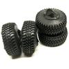 RC Car Inch 100mm Beadlock Wheel Rim Rubber Tire for Axial SCX10 Tamiya CC01 RC4WD D90 D110 RC Car Tire Parts Felgen Tyre 1.9 110 (4pcs)