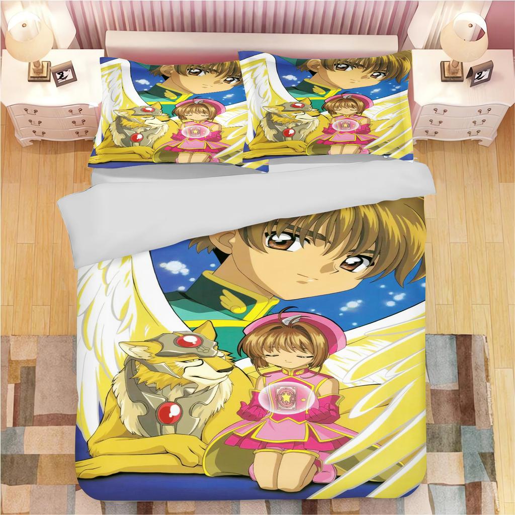 Аниме Наволочки с принтом Cardcaptor Sakura для взрослых и детей Пододеяльник Одеяло Домашняя мода Мальчики Девочки 3D Постельное белье