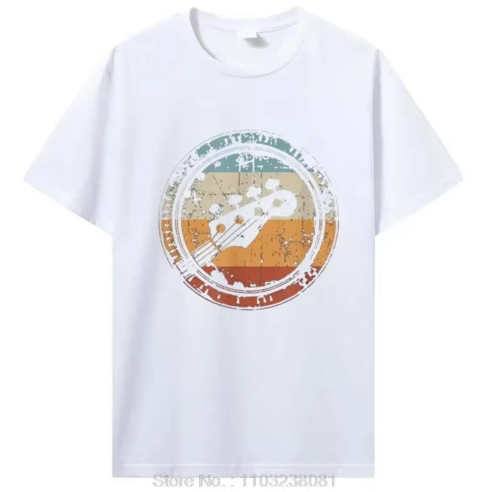 Винтажная футболка с изображением головы бас-гитары для басиста и бас-гитариста, графическая уличная футболка из хлопка для подарков на день рождения, летняя футболка