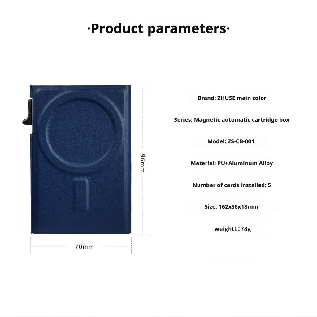 Магнитный выдвижной держатель для карт для мобильных телефонов, задняя подставка, блокировка RFID/NFC