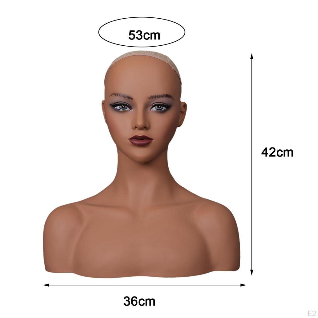 Манекен Голова Женская Голова, с Плечом, Многофункциональный Манекен Бюст для Сережек