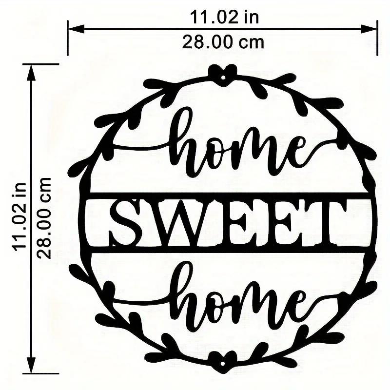 Home Sweet Home Wall Art Elegant Logo Décor for Interior Spaces Ideal for Bedroom and Living Room Stylish Mural and Gift Sticker