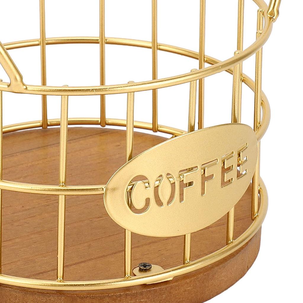 Корзина для кофейных капсул с деревянным основанием, большое отверстие, легко очищается, для домашнего ресторана