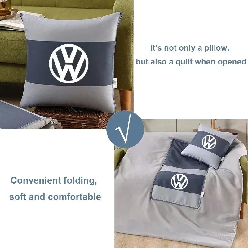 Для VOLKSWAGEN VW Подушка-одеяло для сиденья автомобиля, плед, декоративная подушка для Volkswagen Golf Passat Jetta Touareg Tiguan Polo Bora Beetle