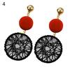Creative Women Long Round Hollow Circle Dangle Earrings Club Party Jewelry
