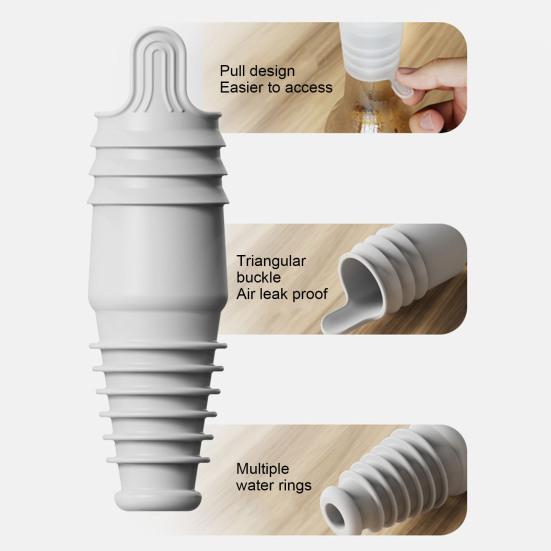 Многоразовая силиконовая пробка для винных бутылок, герметичная, для вина, шампанского, виски и пива. Пищевая силиконовая пробка для вина.