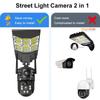 2-in-1 Solar Street Light – Courtyard Lamp & Security Camera, Auto Solar Charging Surveillance