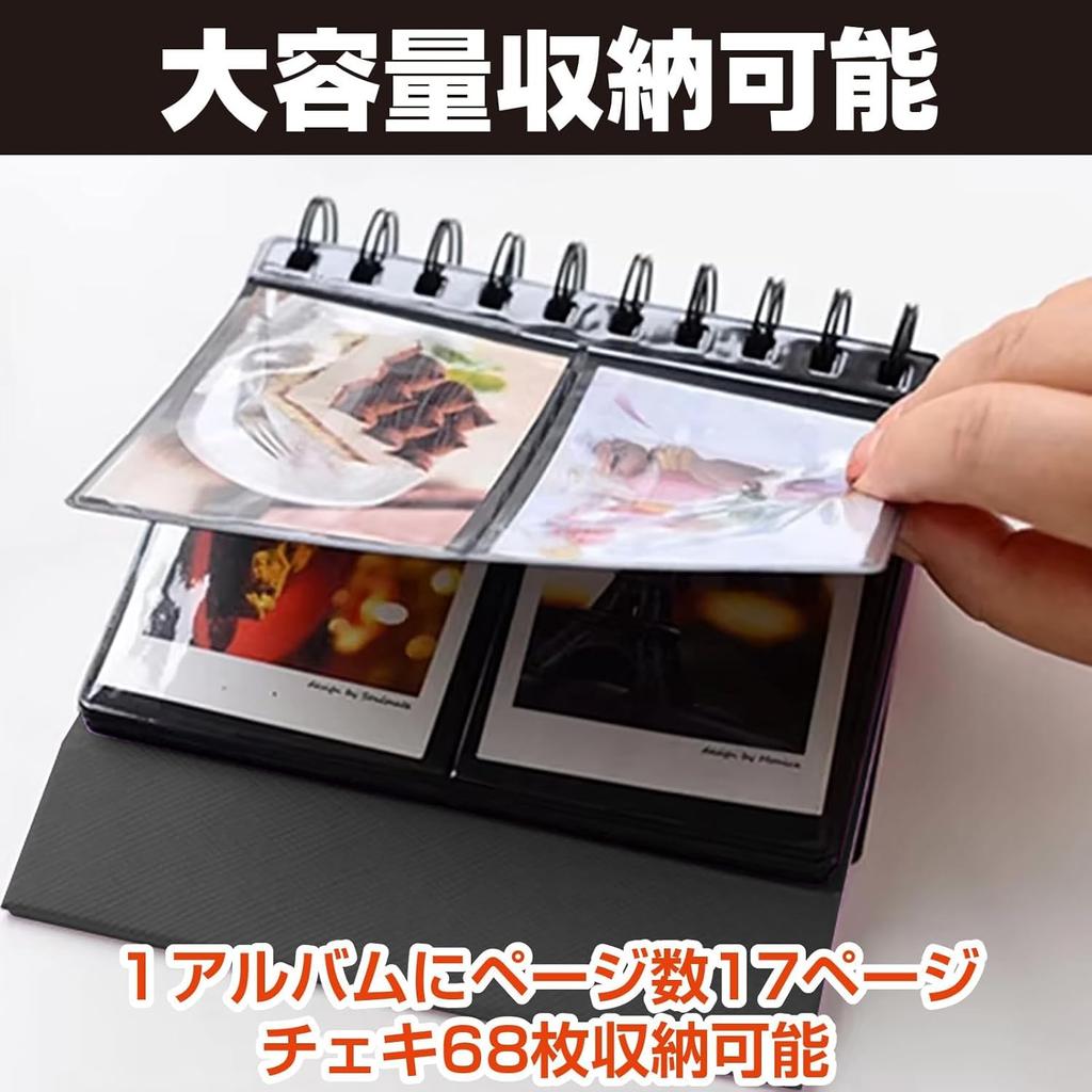 IMPACT Online Instax Photo Album, Mini Tabletop Photo Album, Set of 2 (Black & Blue)