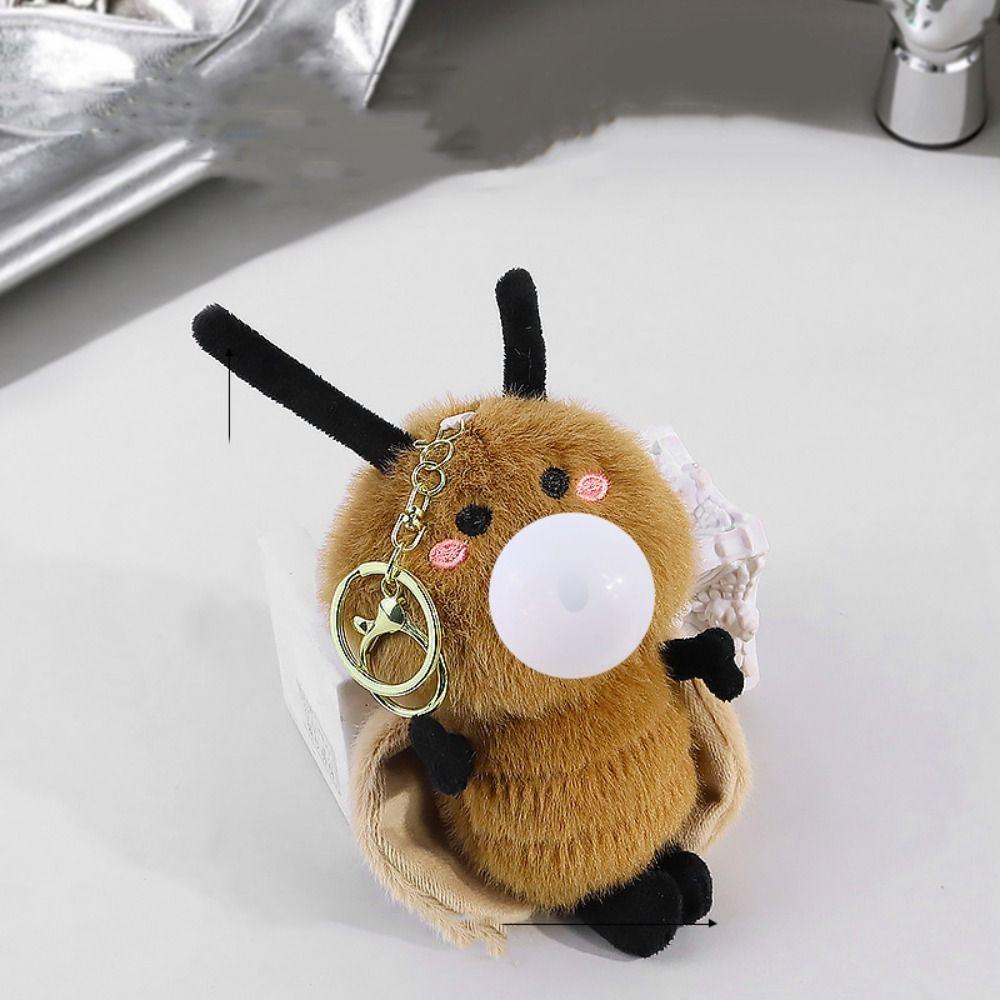 Плюшевый брелок в виде таракана Fluffty Мягкая кукла Сяоцян Брелок Кольцо для ключей Подвеска с пузырями Девочки