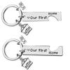 Elegant 2025 Moving Day Keychain Thoughtful 2025 Housewarming Gift Keychain In Stainless Steel for Friends Family