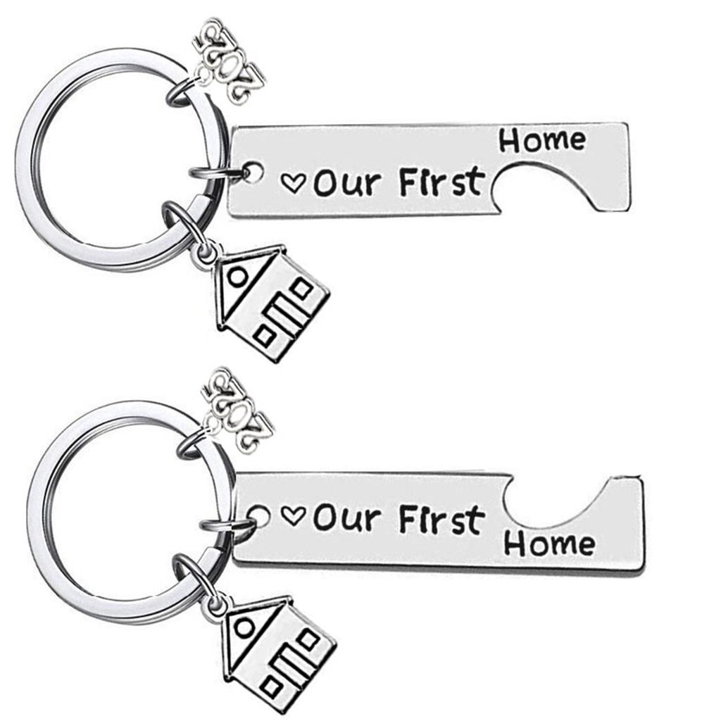 Elegant 2025 Moving Day Keychain Thoughtful 2025 Housewarming Gift Keychain In Stainless Steel for Friends Family