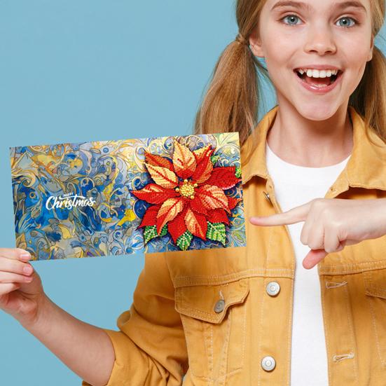 1 комплект алмазной живописи поздравительная открытка DIY горный хрусталь Рождественская открытка ремесленный комплект