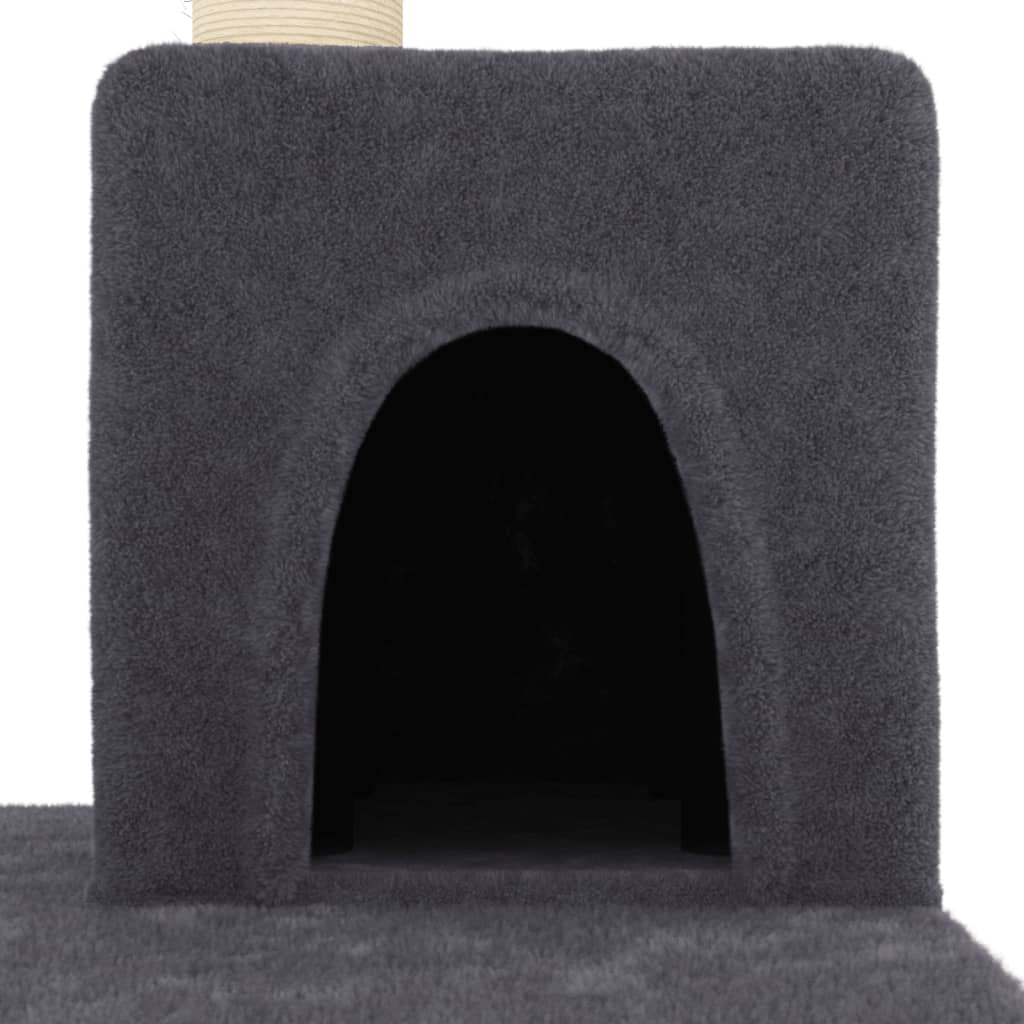 Scratching Post with Sisal Scratching Posts Dark Grey 123 cm