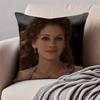 JJulia Roberts Cushion Cover Pillowcase Antidustmite Invisible Zipper Short Plush Sofa Cushion