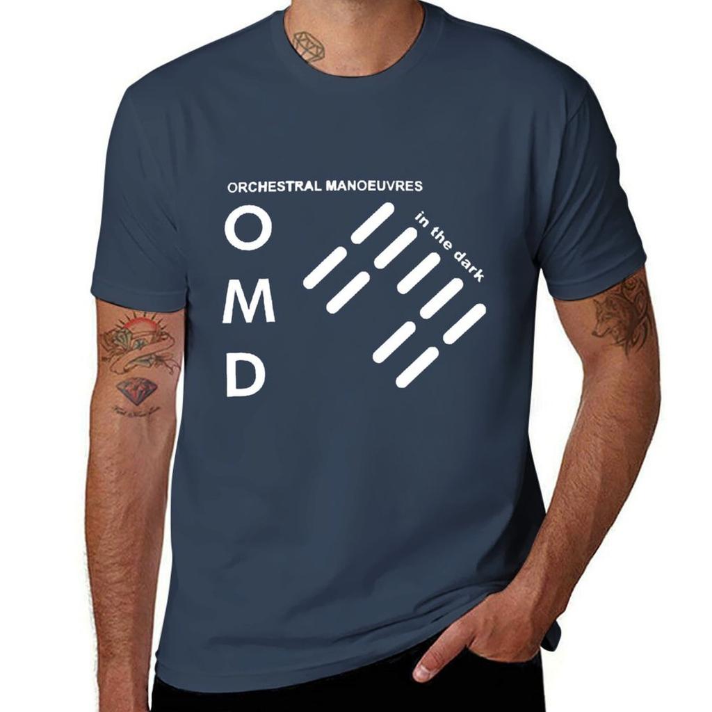 Omd Футболка летняя одежда однотонная Мужская хлопковая футболка
